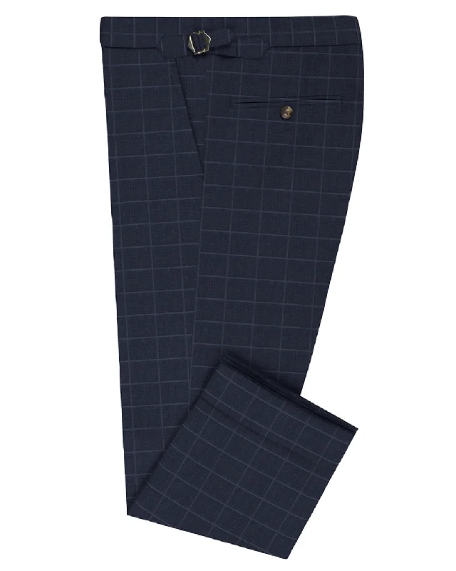 Loro Piana: Dark Blue Windowpane