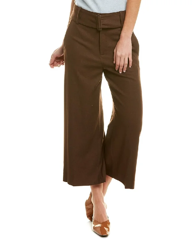 Vince Wide Leg Belted Wool-Blend Culotte