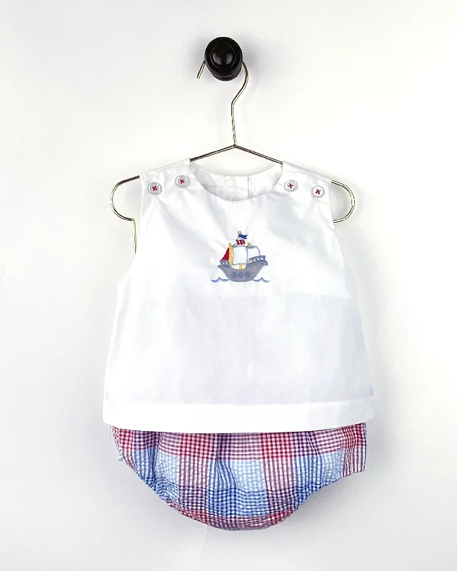 Nautical Infant Bloomer Set