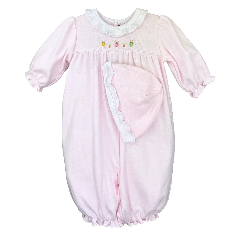 Pink Bunny Infant Gown