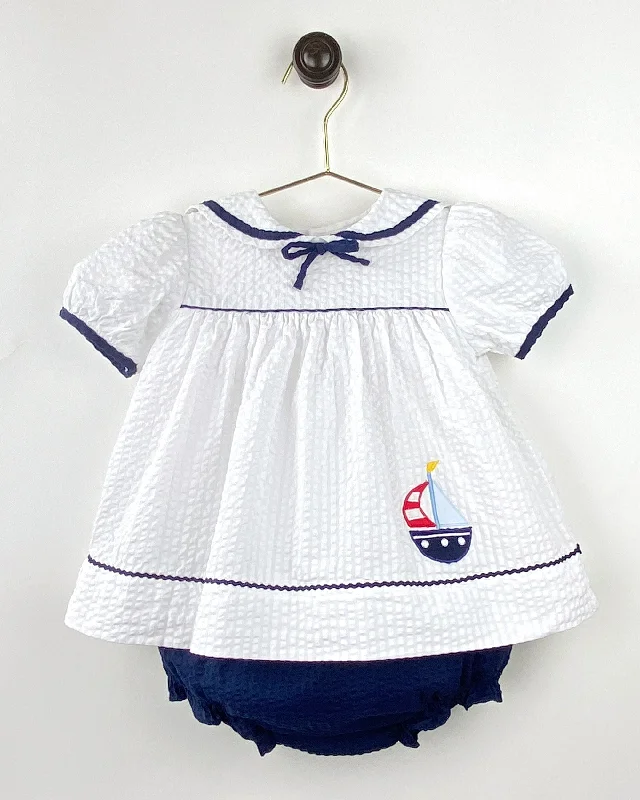 Seersucker Sailboat Dress